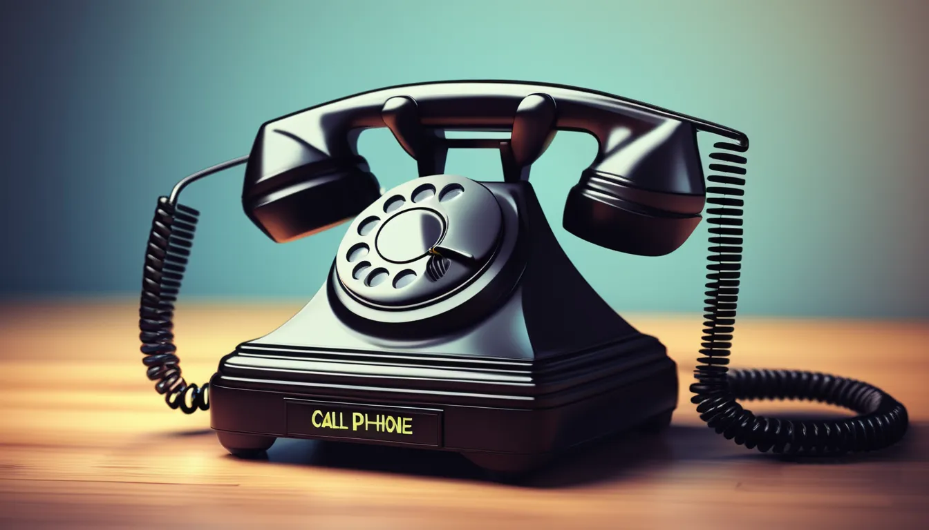 téléphone noir sur une table
