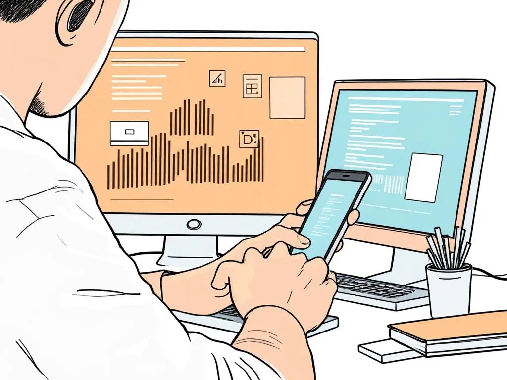 Personne qui code une application mobile